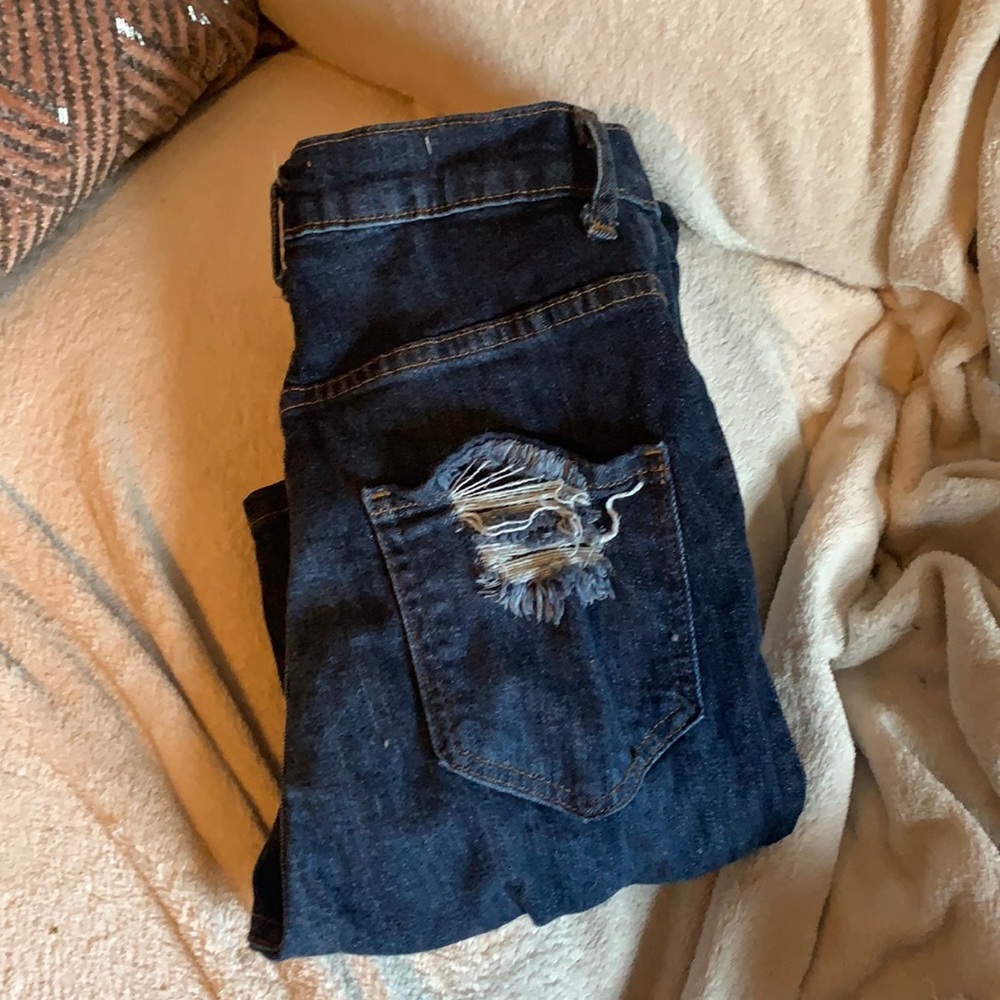 Aphrodite denim ripped high waisted skinny jeans